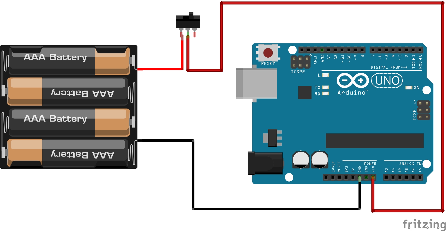 Alimentación de Arduino