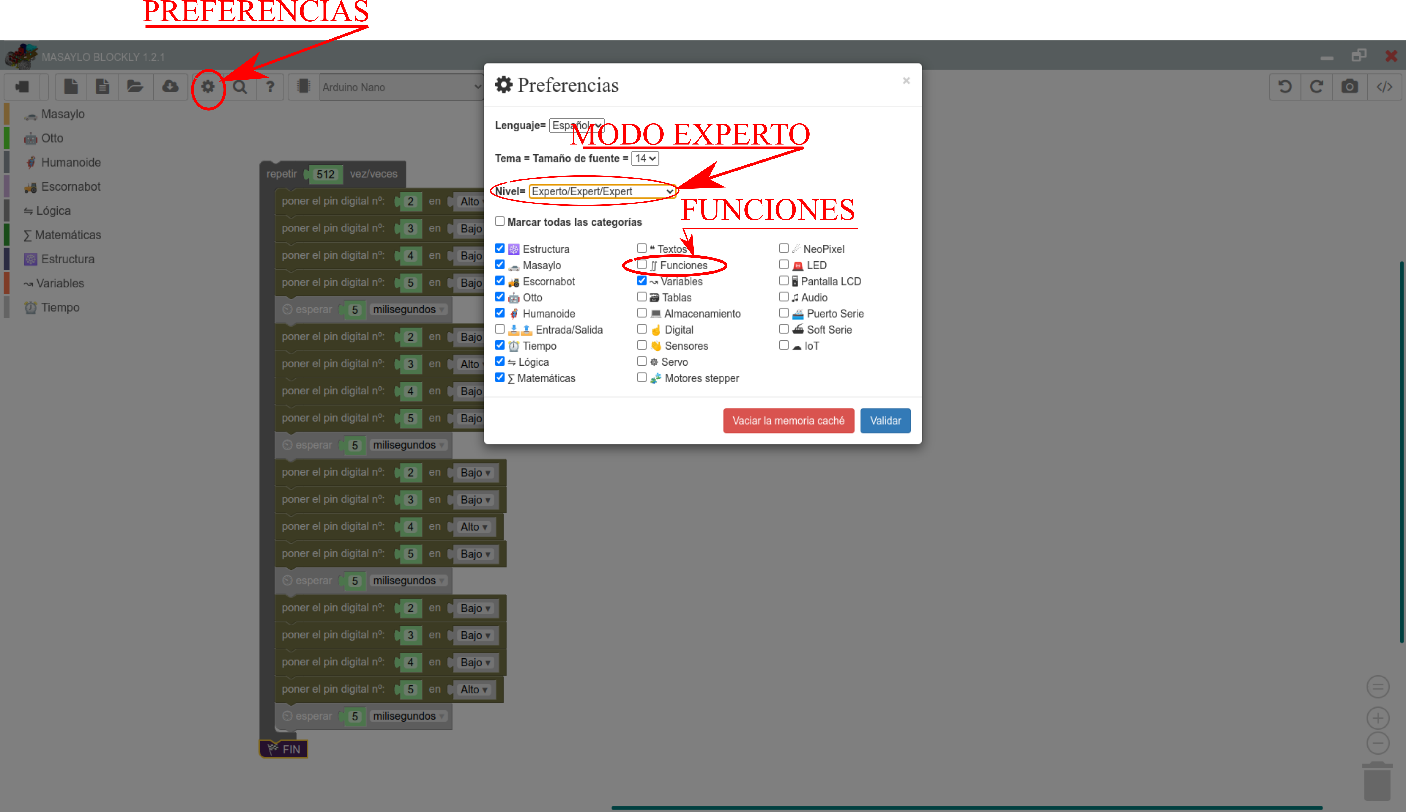 Configurar MasayloBlockly