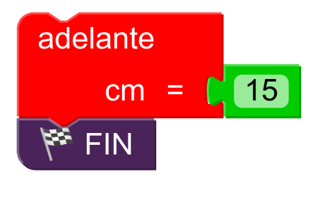 Programo a Rupertobot para que avance 15 cm